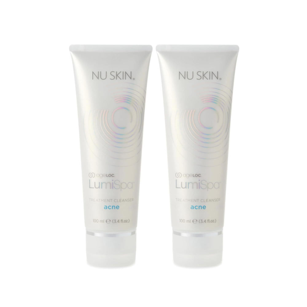Nu Skin ageLOC LumiSpa cleanser bottle for deep cleansing and oil balance.