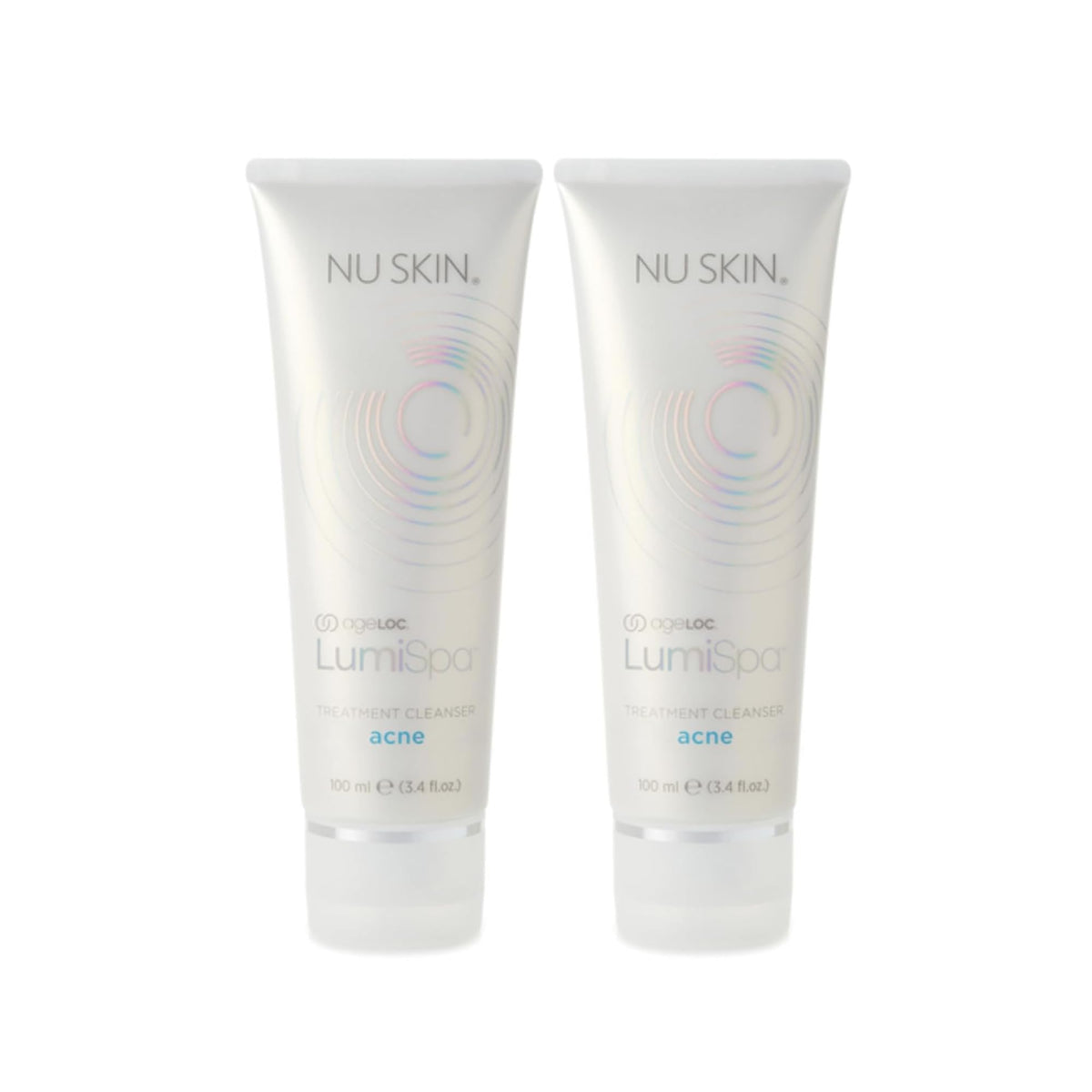 Nu Skin ageLOC LumiSpa cleanser bottle for deep cleansing and oil balance.