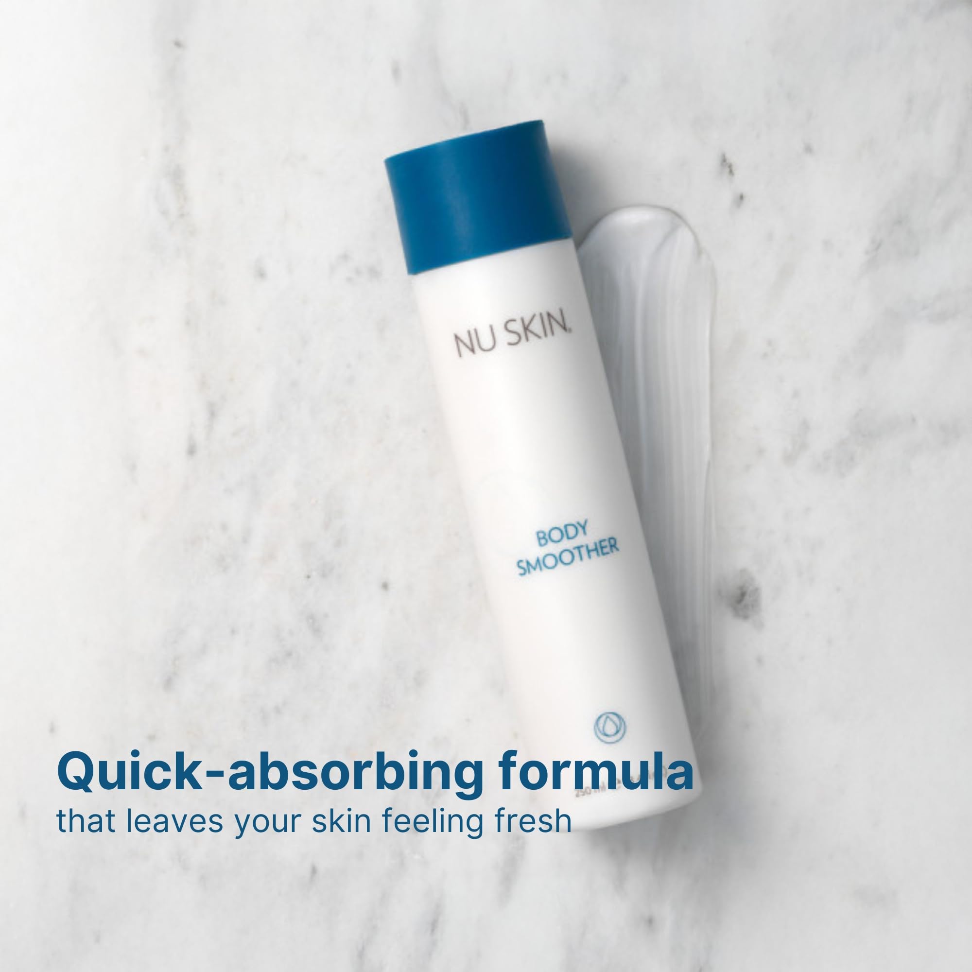 Nu Skin Body Smoother after-shower routine for lasting hydration.