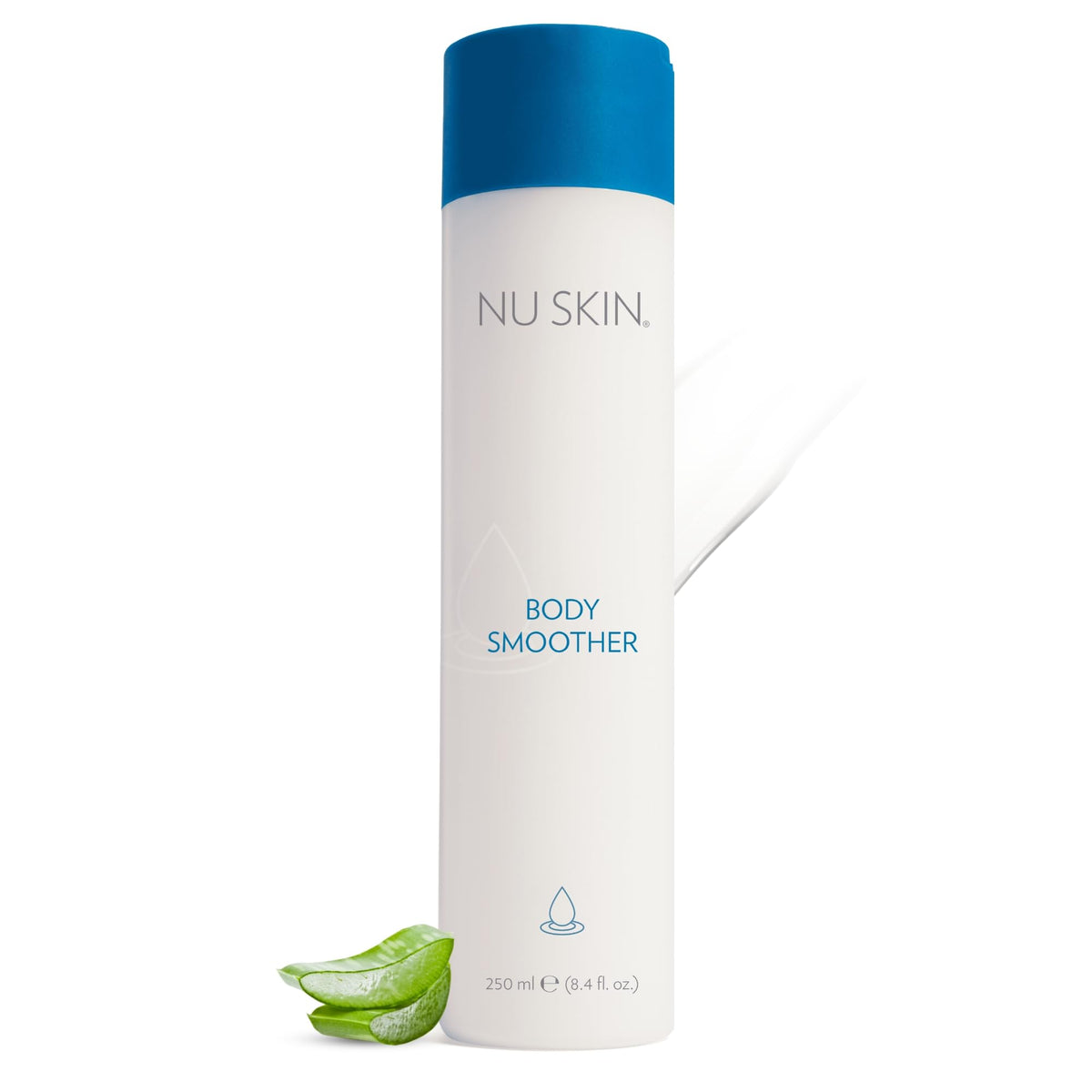 Nu Skin Body Smoother bottle with pump for easy, quick hydration.