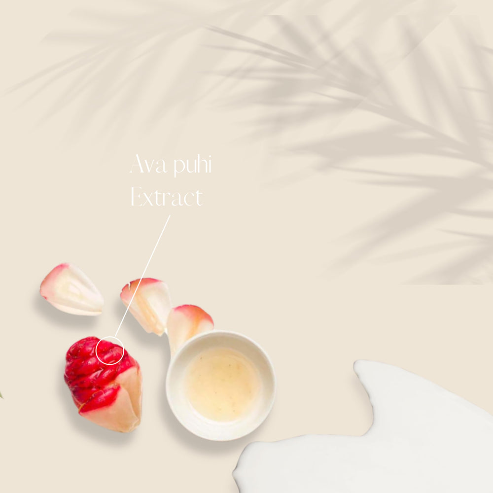 Closeup of Ava Puhi Moni conditioner label emphasizing gentle conditioning.