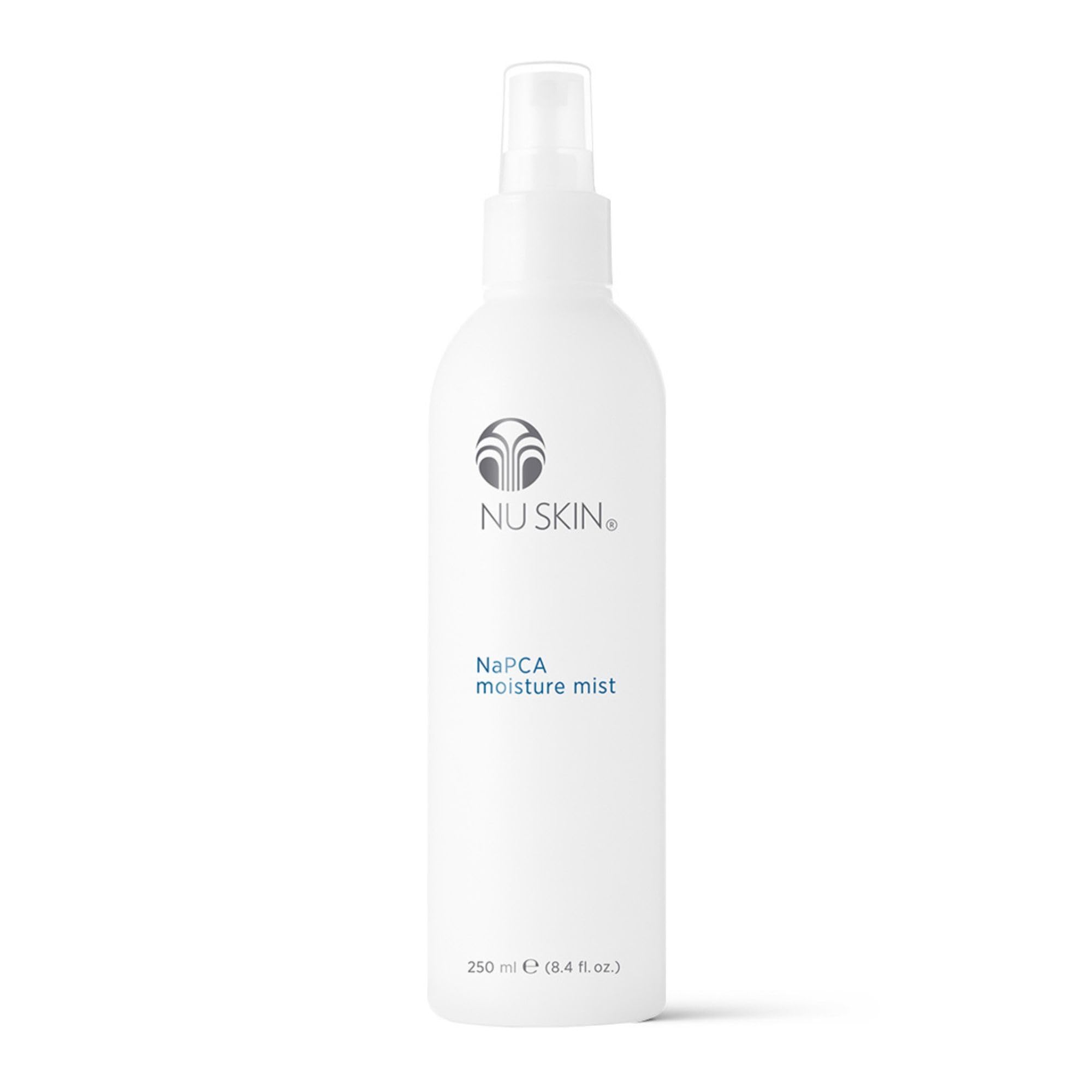 Nu Skin NaPCA Moisture Mist bottle front for easy daily hydration