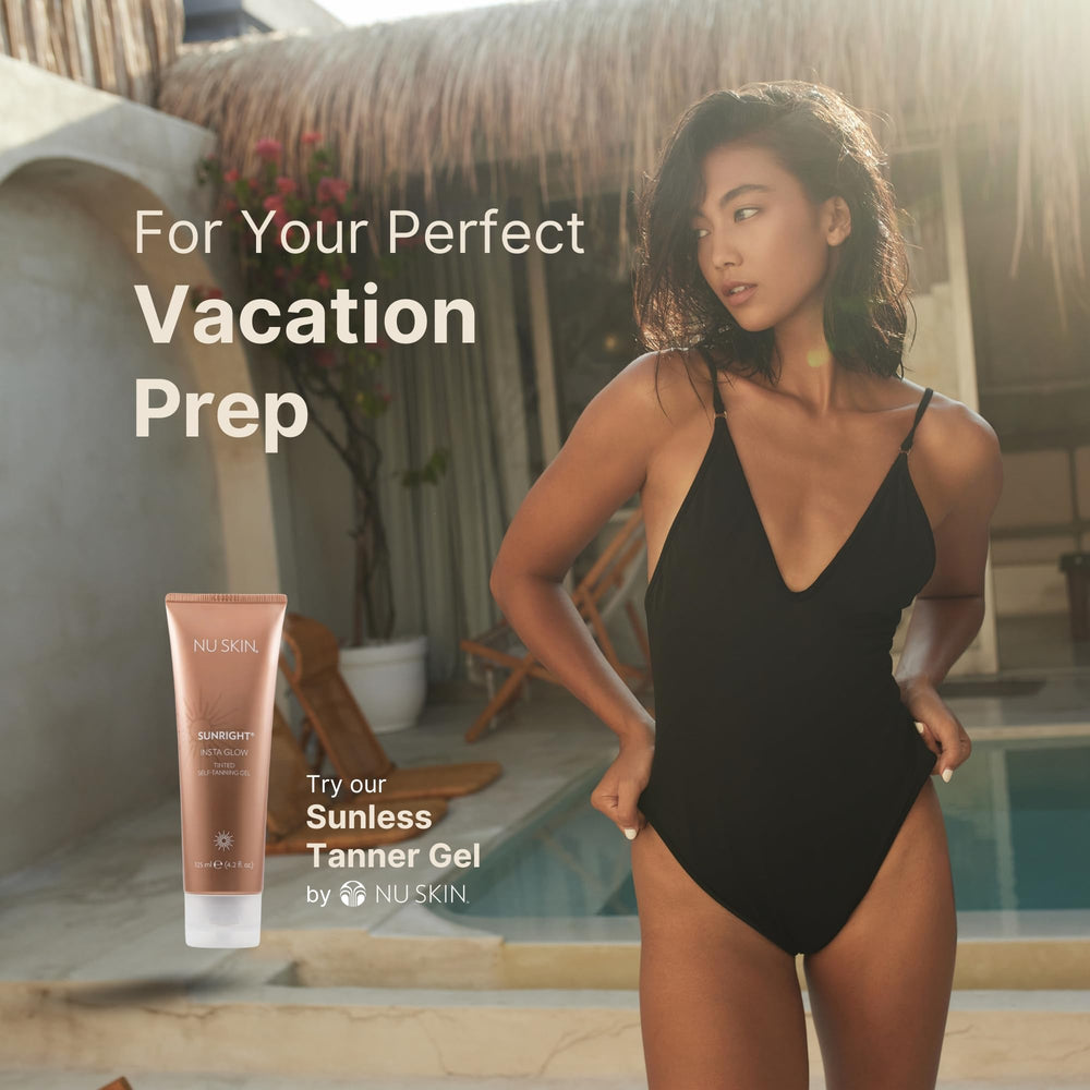 Nu Skin Sunright Insta Glow Self Tanner Gel even-tones across skin