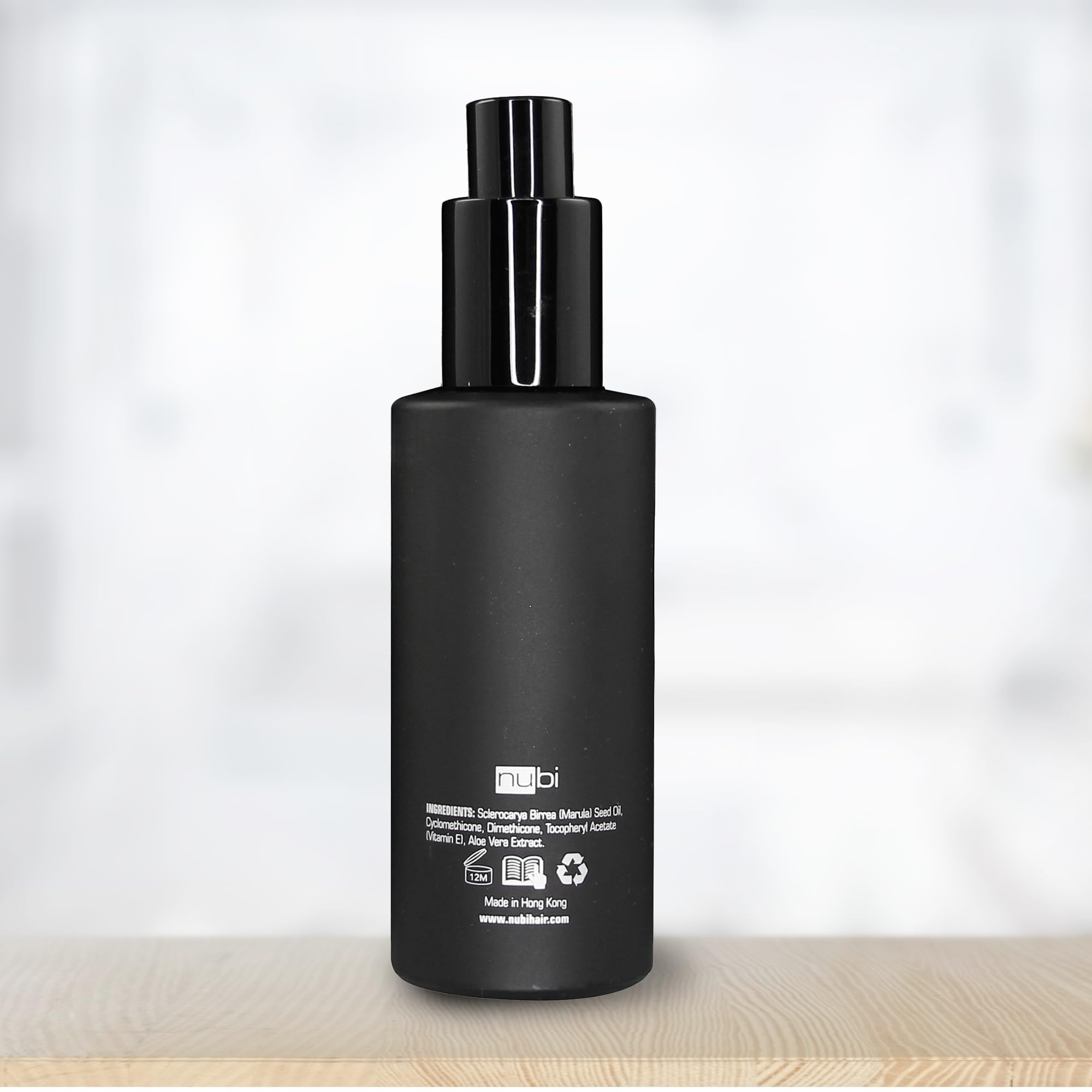 Nubi Hair Silky Smooth Serum three-pack value display.