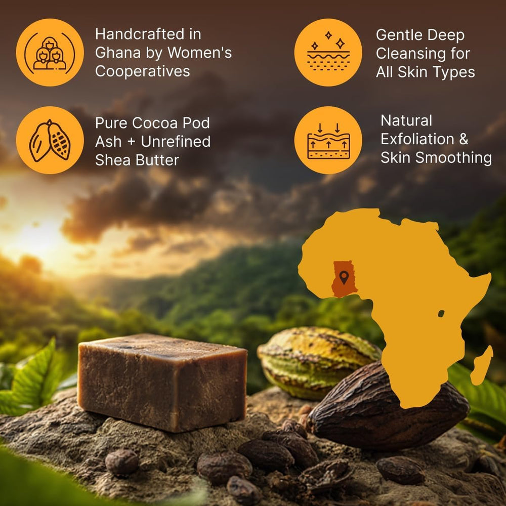 Nubiana natural exfoliation texture reveals rustic handmade bar.