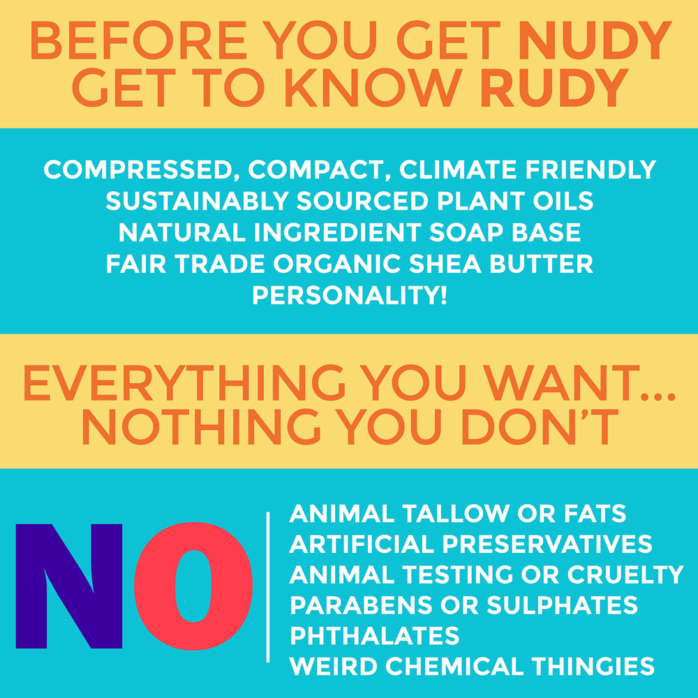 Nudy Rudy hand washing with soap for everyday refreshing foam