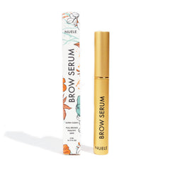 Nuele Brow Serum full bottle shows a clean formula for fuller-looking brows.