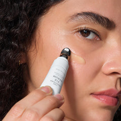 Thin layer of FIX Serum on skin during microcurrent session.