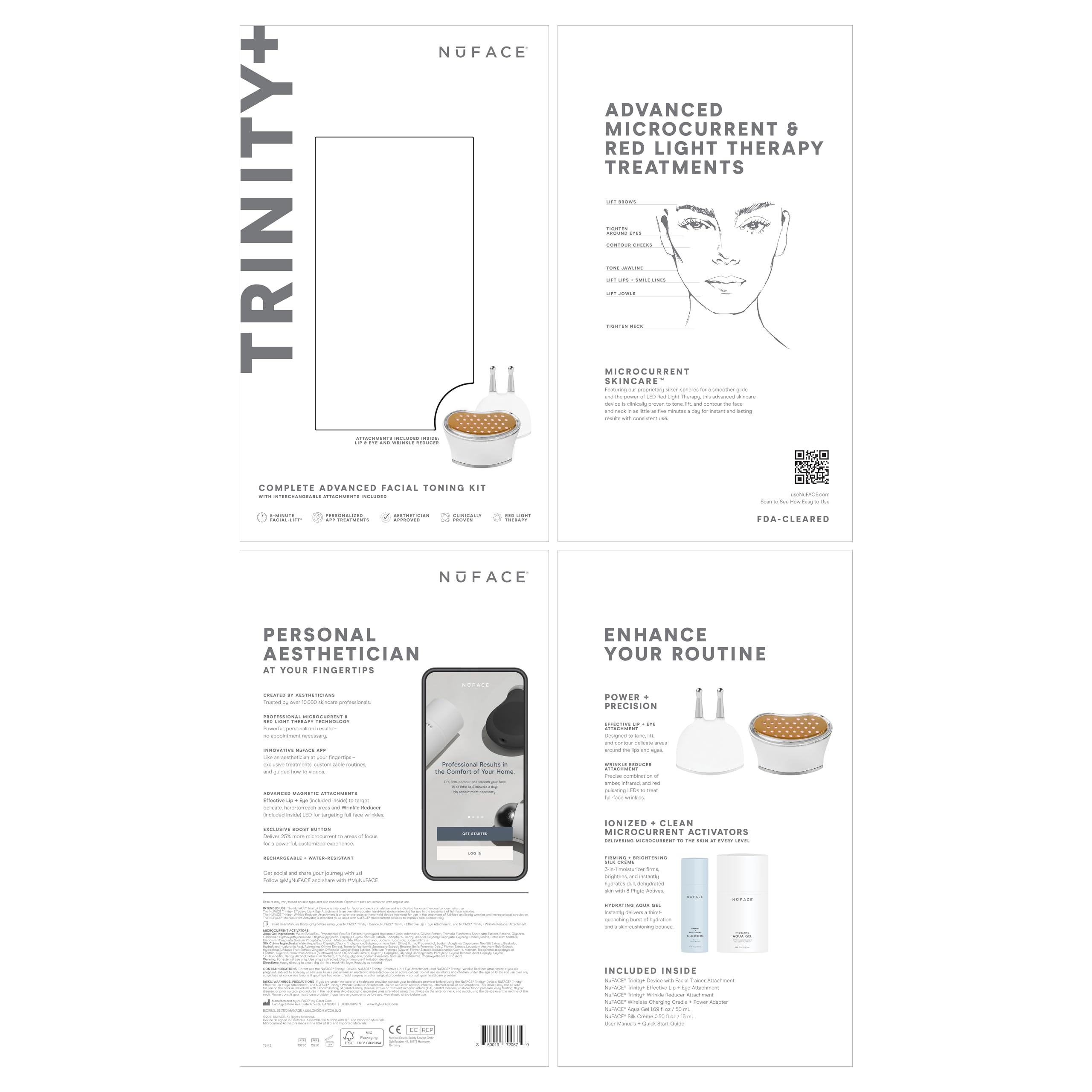 NuFACE Trinity+ lip-eye attachment for eyes and mouth areas