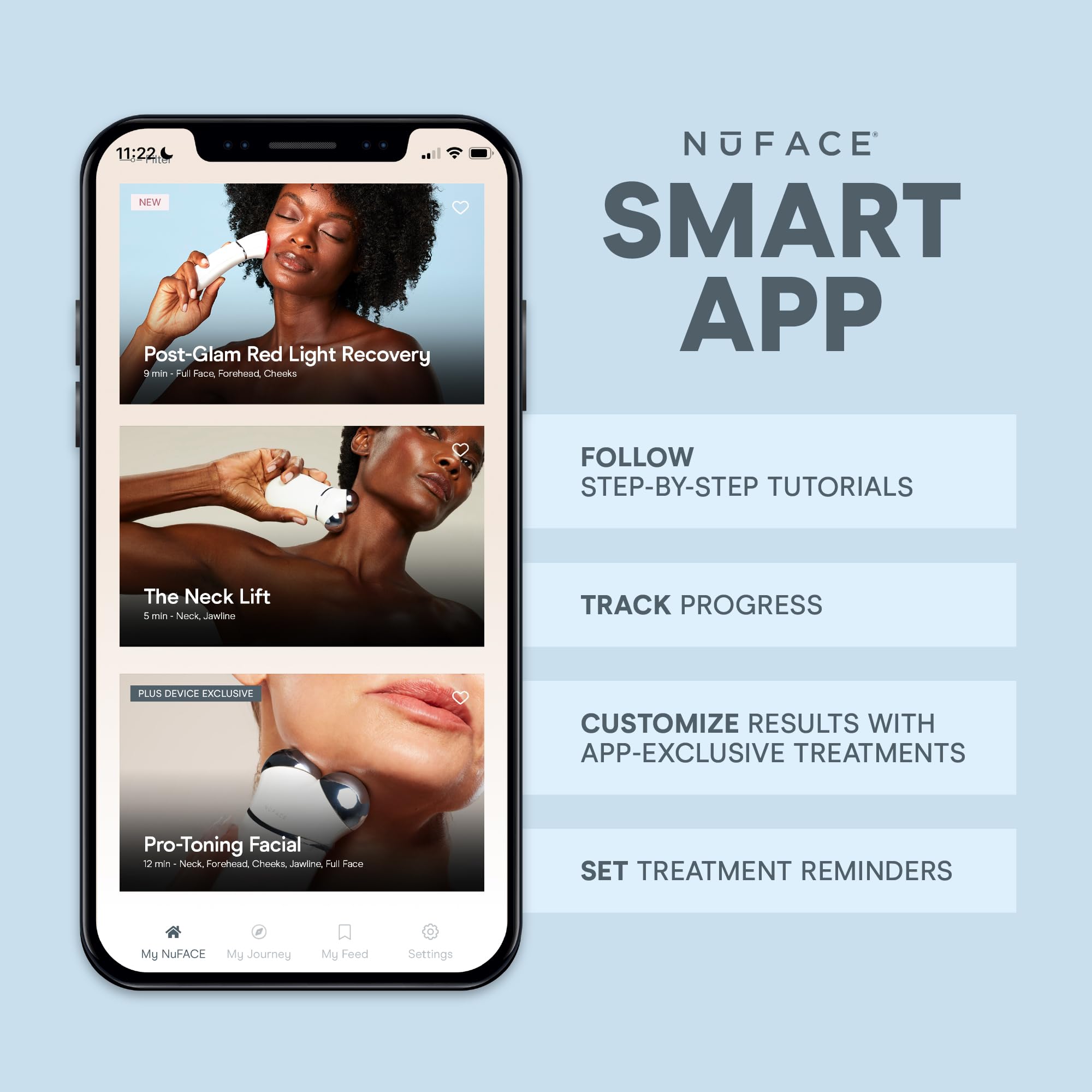 NuFACE Trinity+ on-the-go pouch supports travel-friendly skincare sessions.