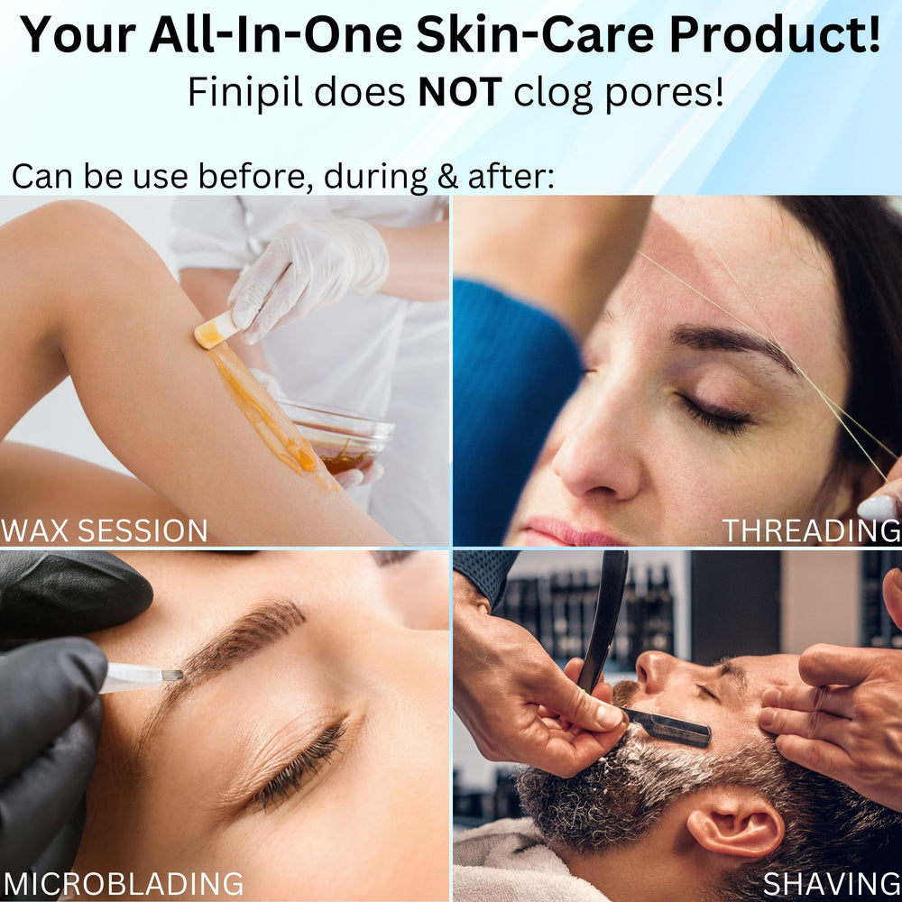 Nufree Finipil Lait post-hair removal care for irritated skin relief.