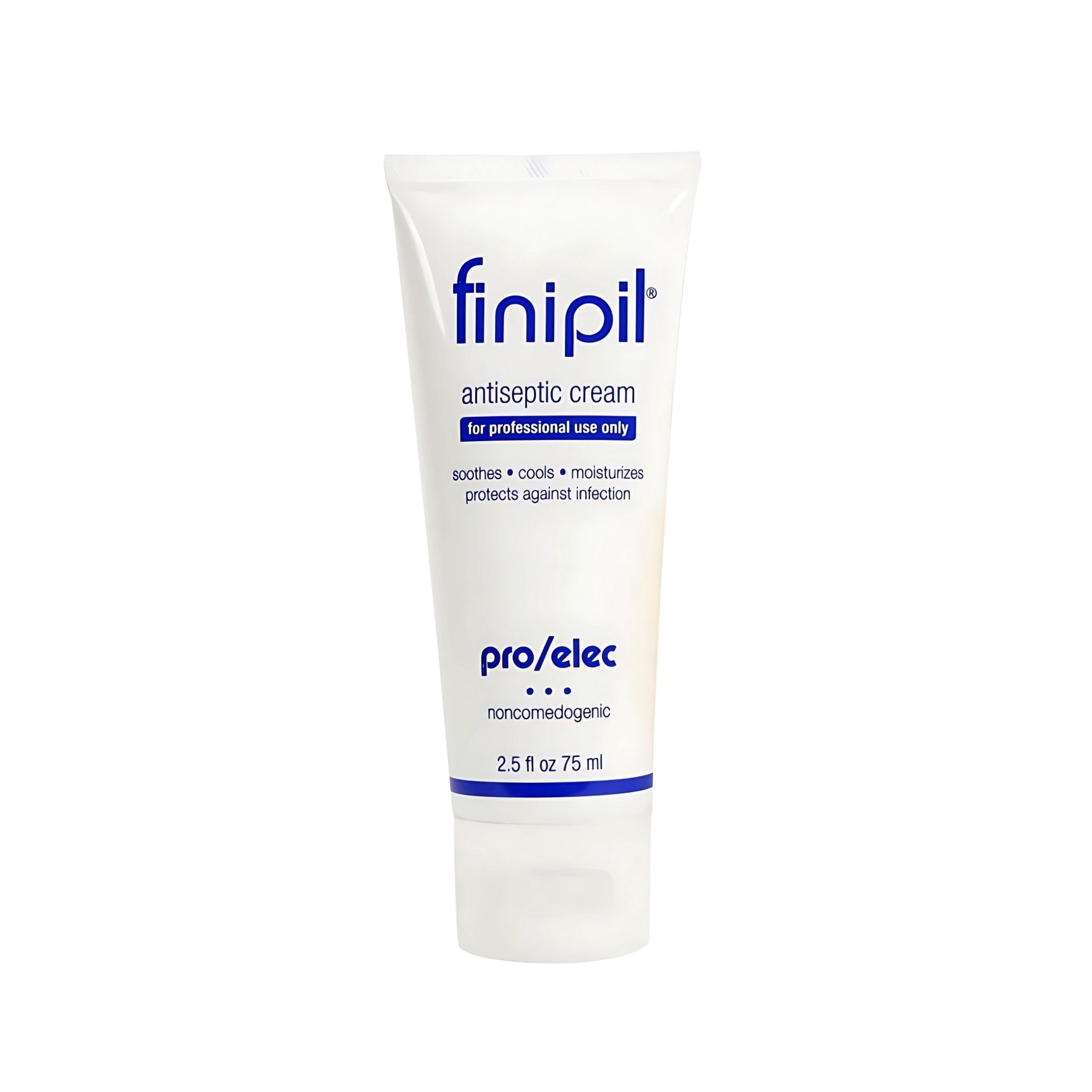 Nufree Finipil Pro Elec antiseptic cream bottle closeup for post-treatment soothing