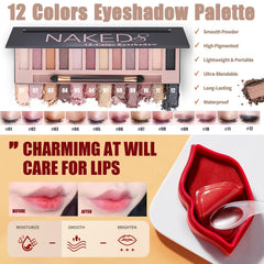 NUIBO All-in-One Makeup Kit eyeshadow palette close-up with vibrant colors.