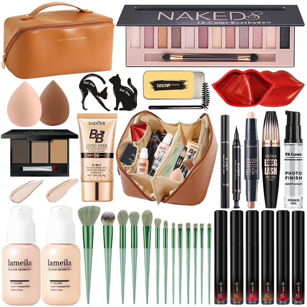 NUIBO All-in-One Makeup Kit face view for everyday looks.