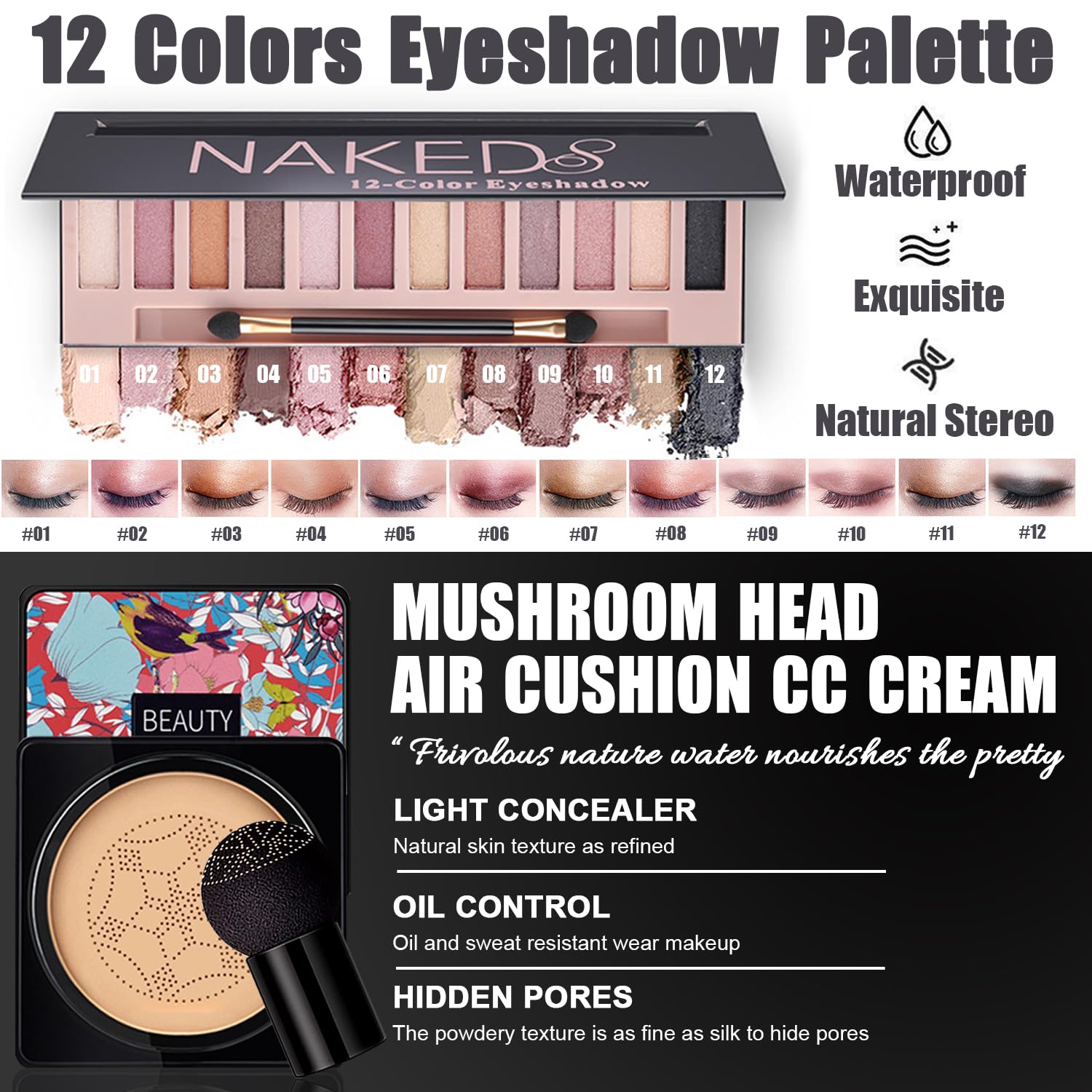 NUIBO Air Cushion CC Cream offers light, breathable coverage.