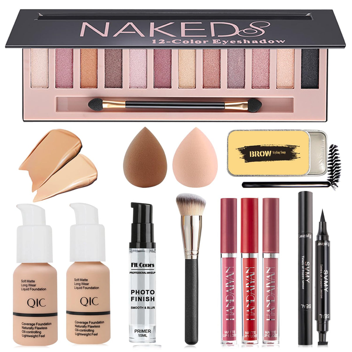 NUiBO All-in-One Makeup Kit front view showing compact daily essentials for quick routines
