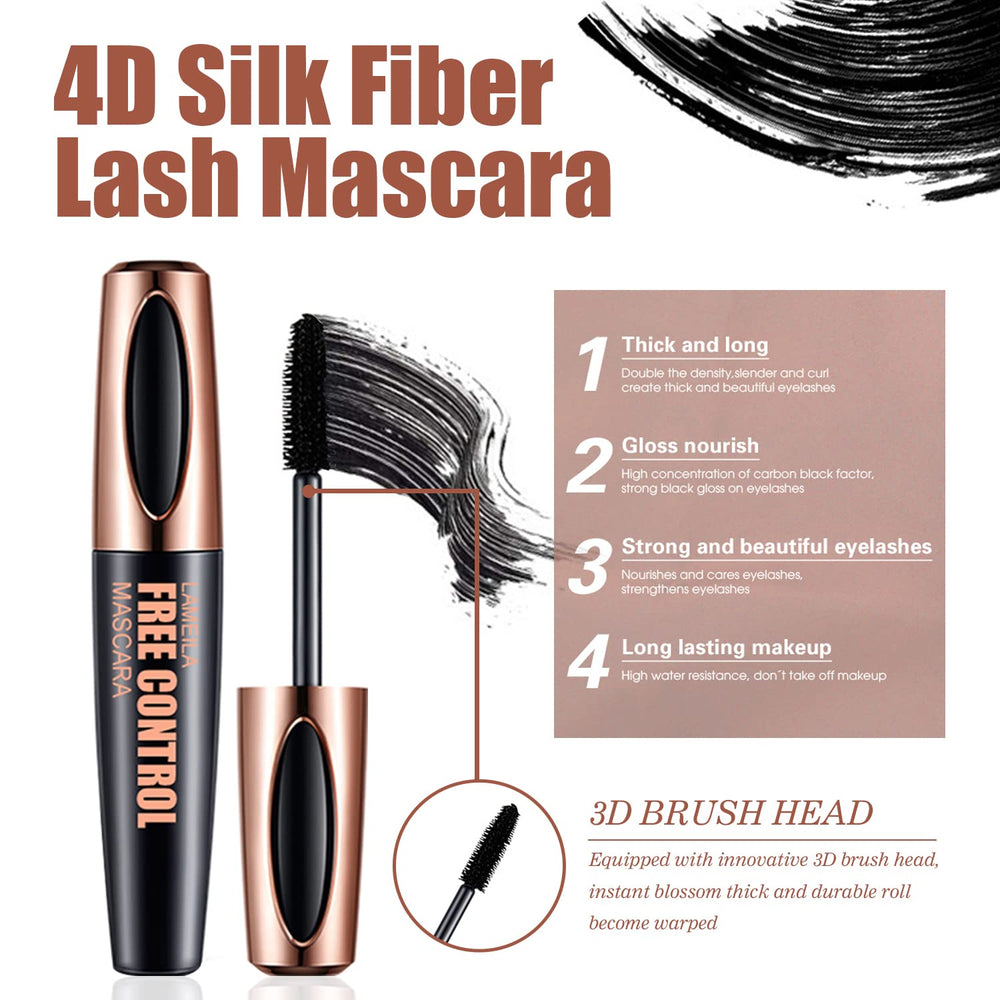 NUIBO All-in-One Makeup Kit waterproof mascara for smudge-free volume