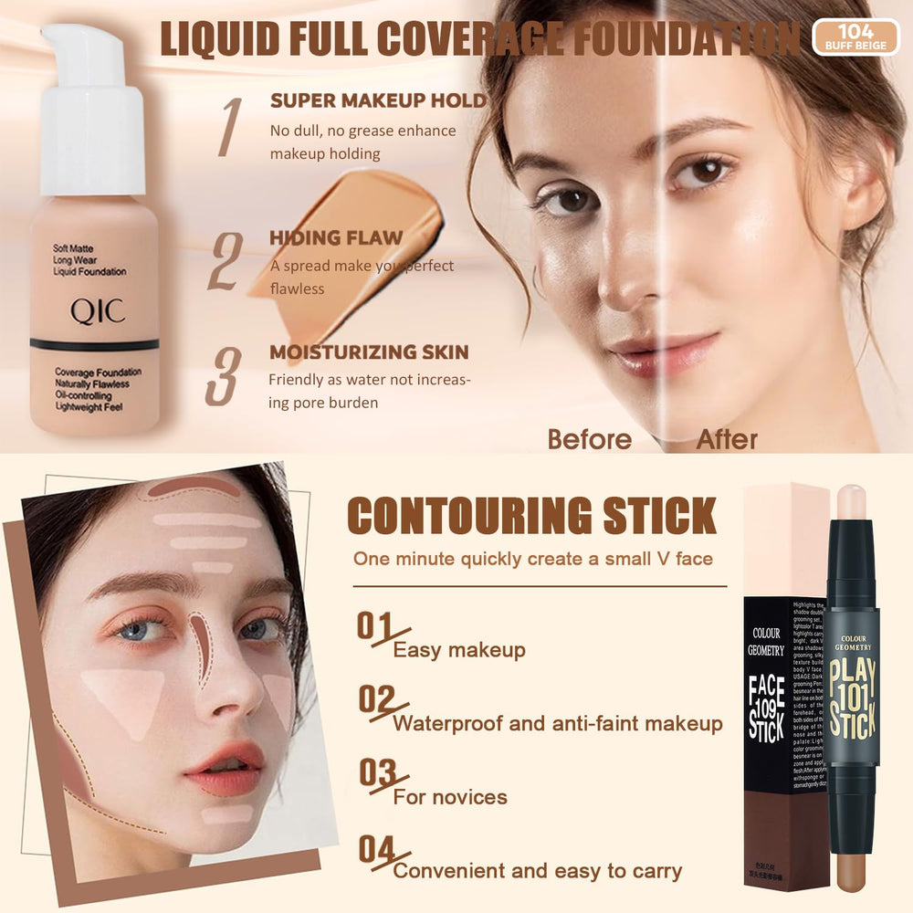 NUIBO Beige Liquid Foundation provides a smooth, even complexion.