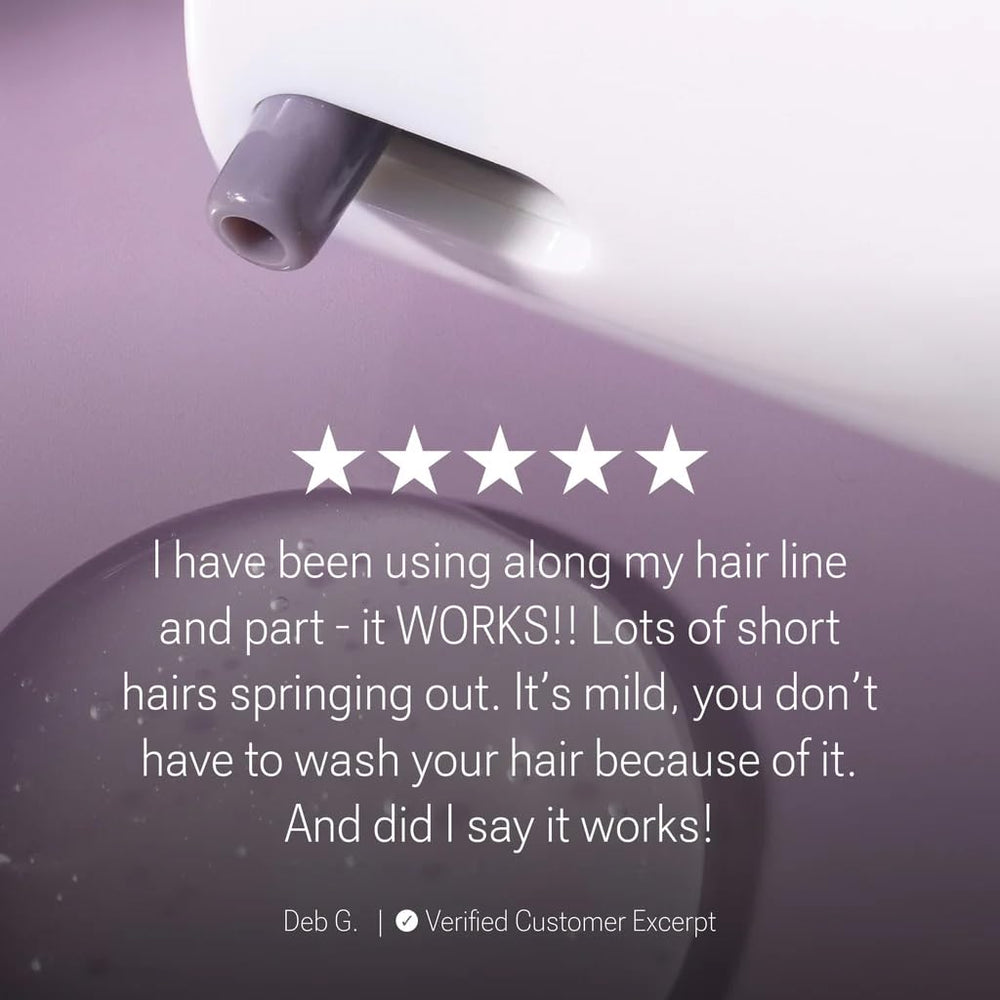 NULASTIN application massage motion on scalp demonstrating easy daily use.