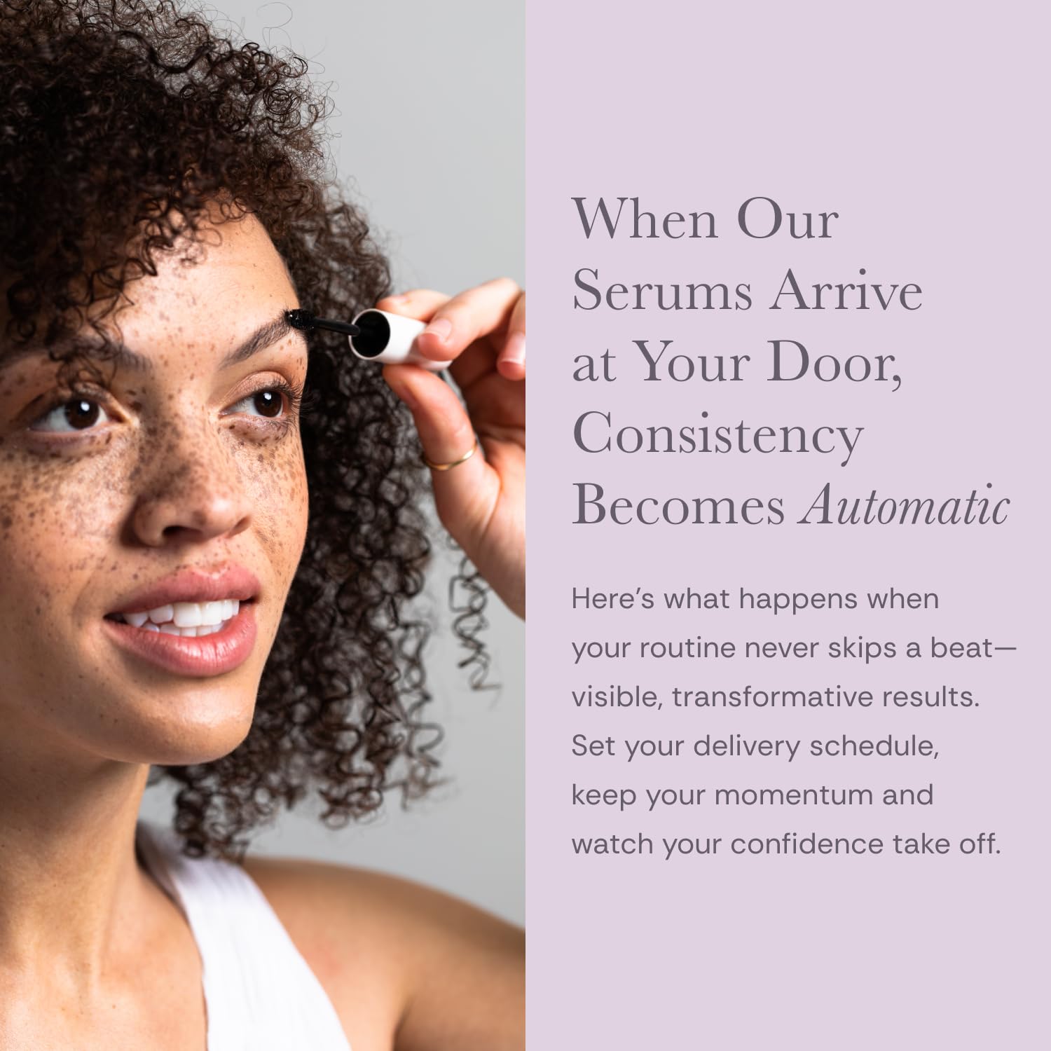 NULASTIN product display on vanity supports daily brow care routines
