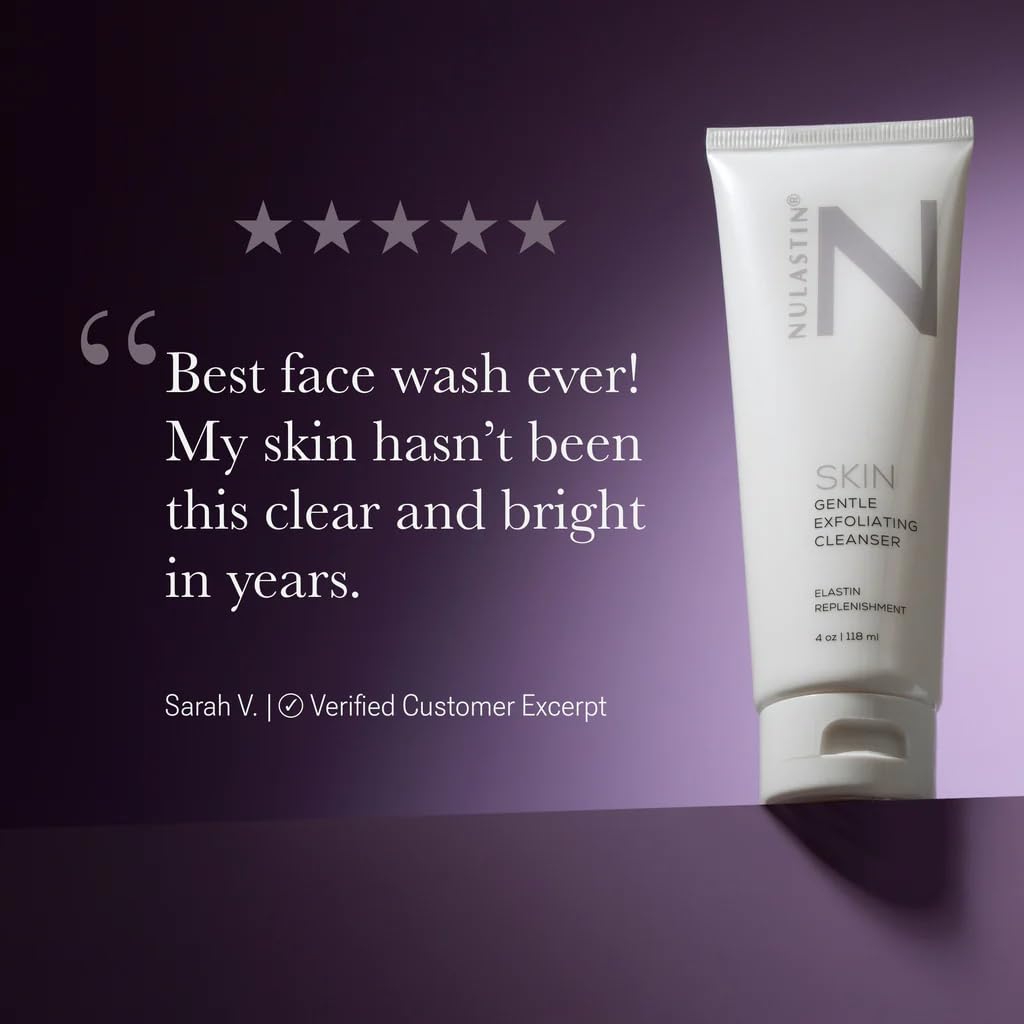 NULASTIN Gentle Exfoliating Face Wash removing makeup during cleansing.