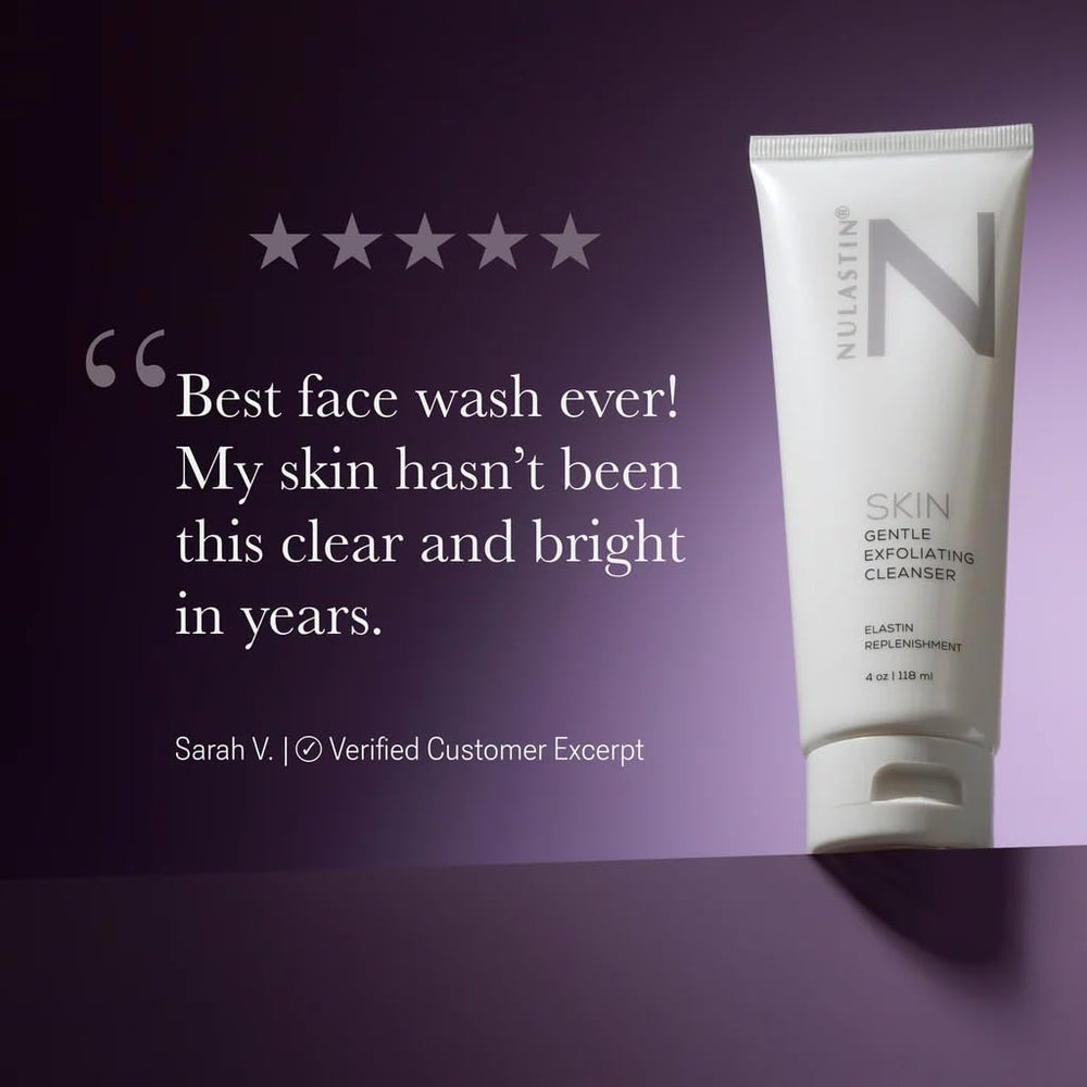 NULASTIN Gentle Exfoliating Face Wash removing makeup during cleansing.