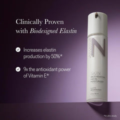 NULASTIN moisturizer being applied to face for even, hydrated skin and glow.