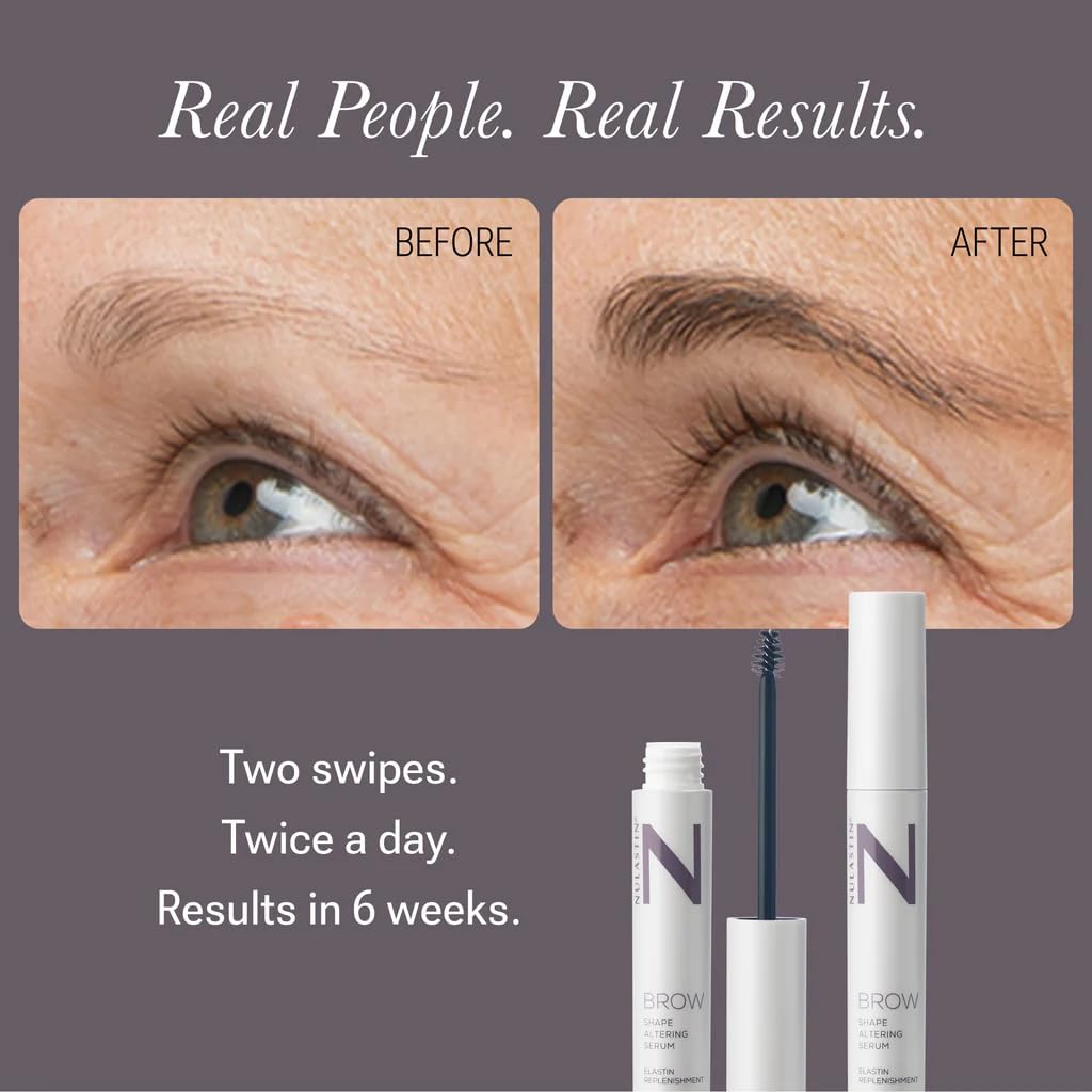 NULASTIN Shape Altering Eyebrow Serum clear tube feature showing fill level at a glance
