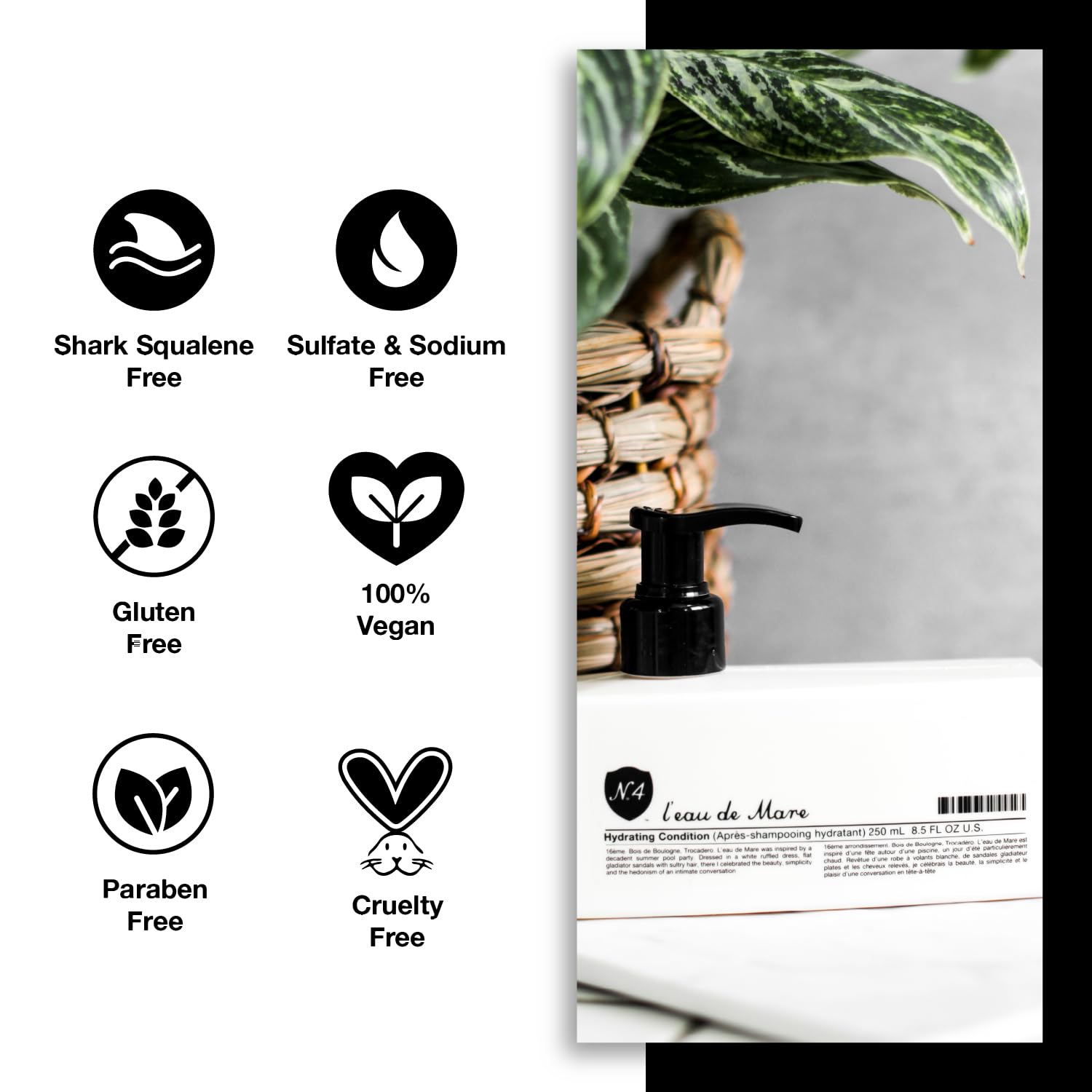 Number 4 Hair Care results show silky, shiny hair.