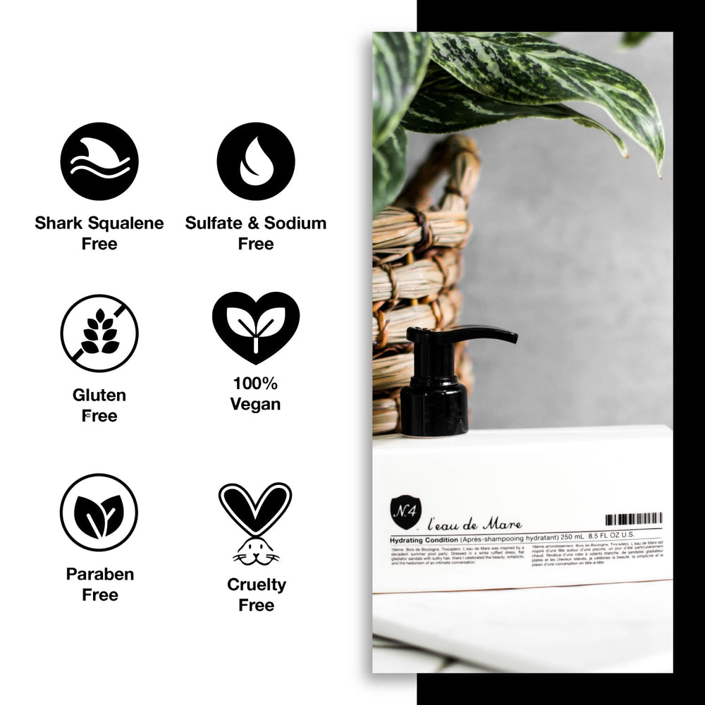 Number 4 Hair Care results show silky, shiny hair.
