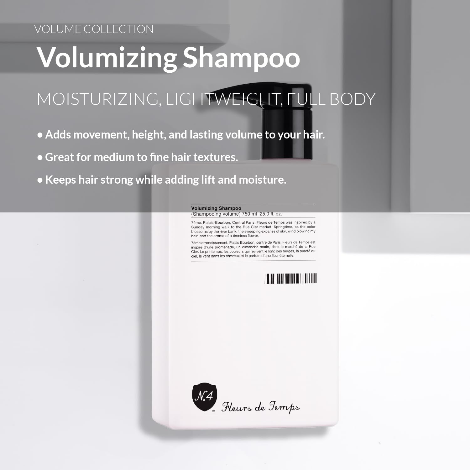 Number 4 Hair Shampoo lather-foam showcases rich cleansing and shine.