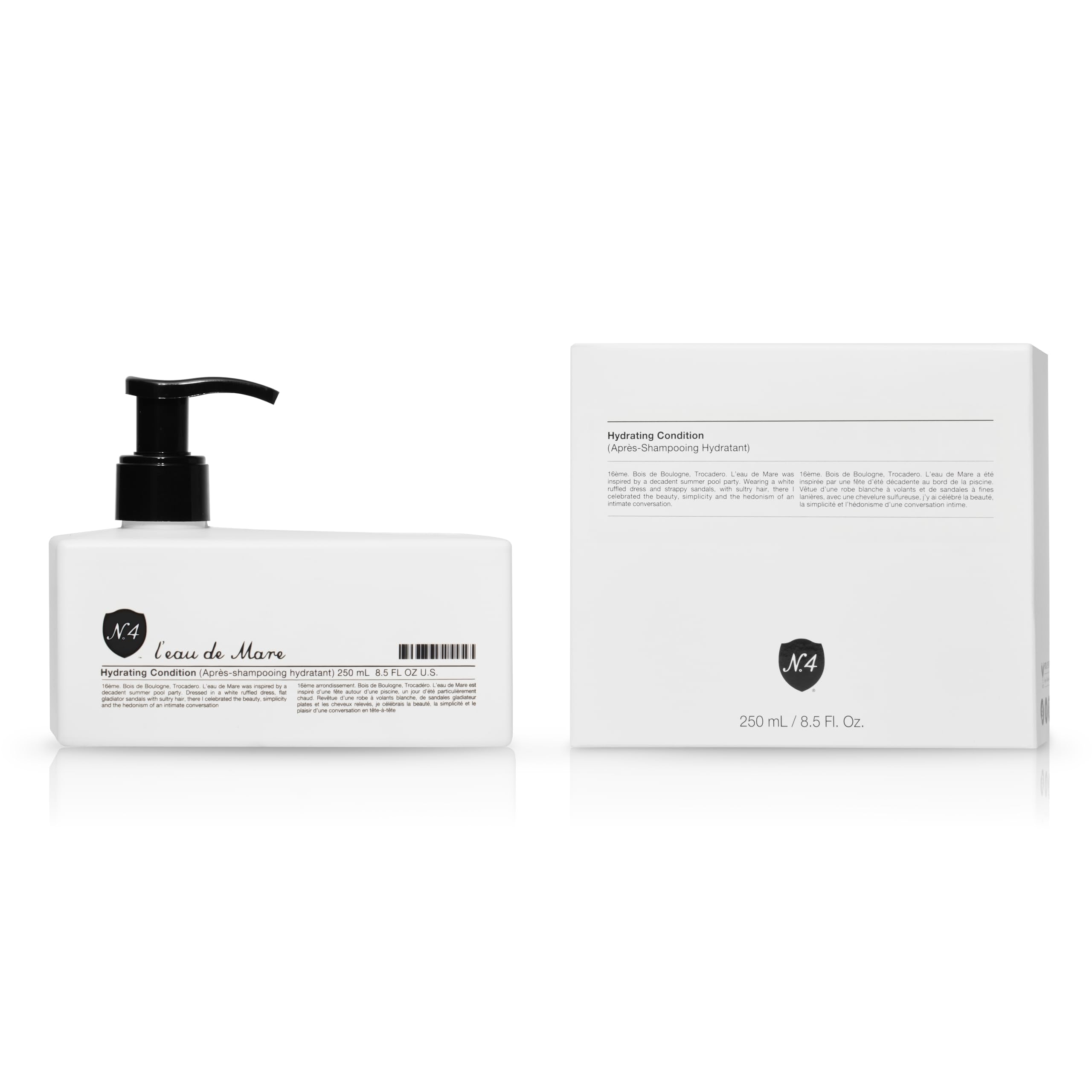 Number 4 Hydrating Conditioner bottle pour for daily moisture.