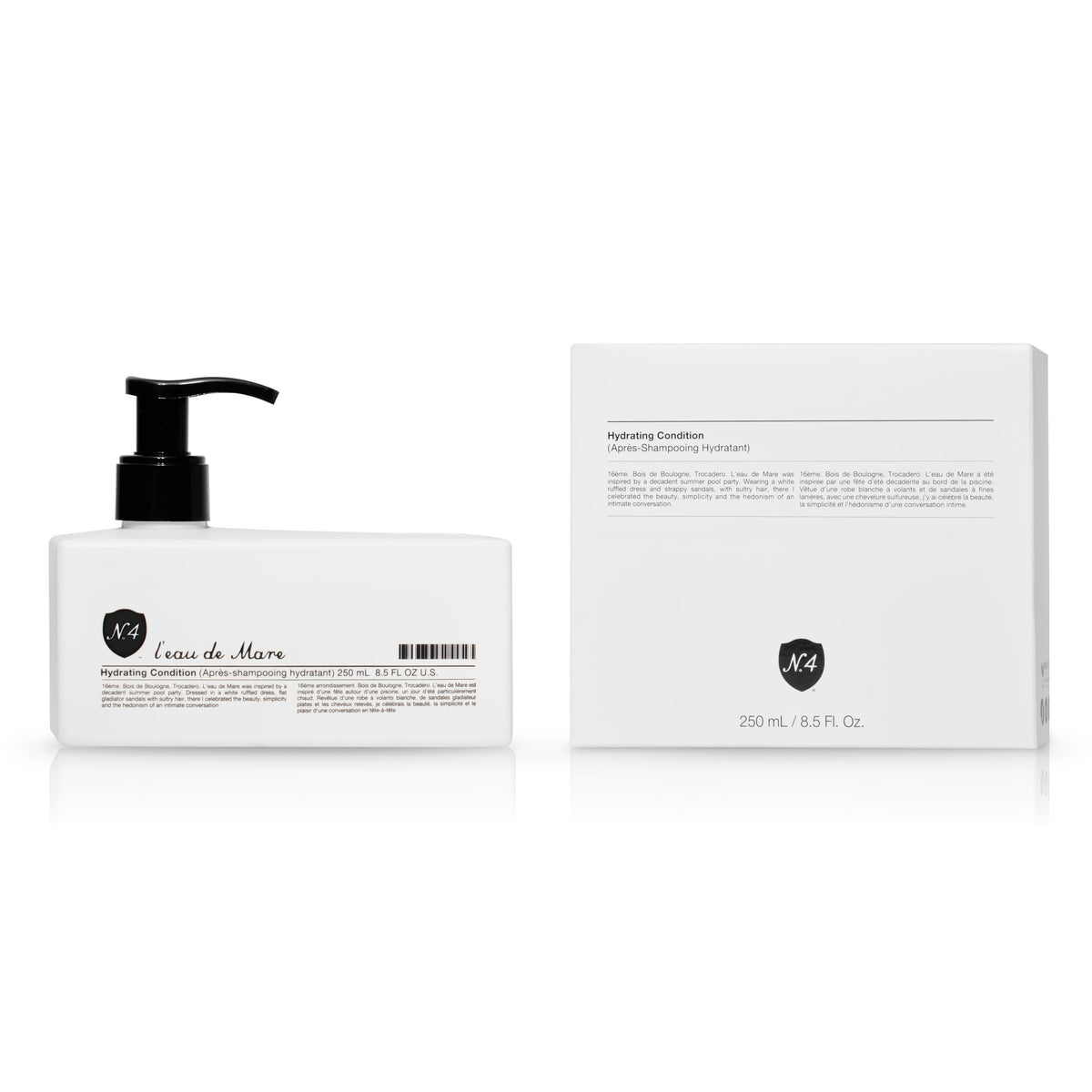 Number 4 Hydrating Conditioner bottle pour for daily moisture.