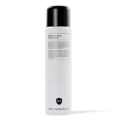 Number 4 Mighty Hair Spray bottle shown, delivers flexible, brushable hold.