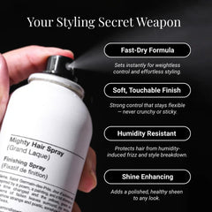 Number 4 Mighty Hair Spray color protection for vibrant hair.