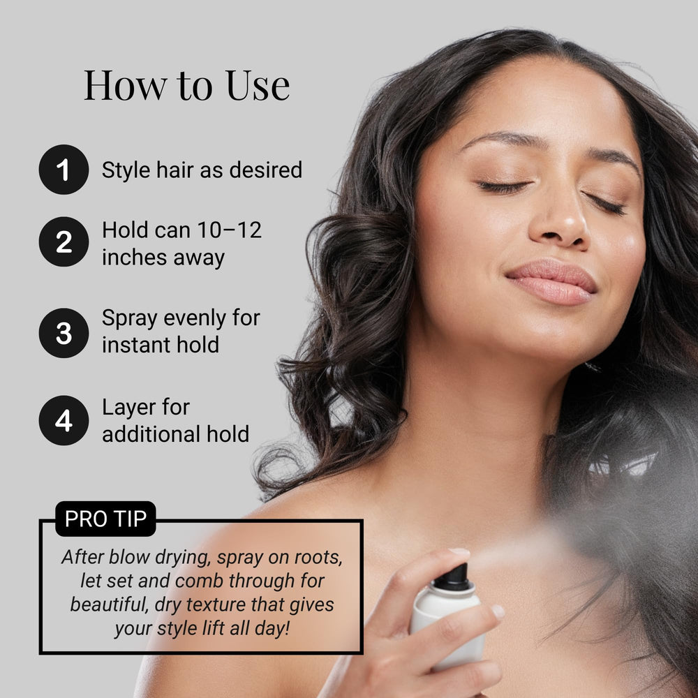 Number 4 Mighty Hair Spray humidity resistance preserves style.