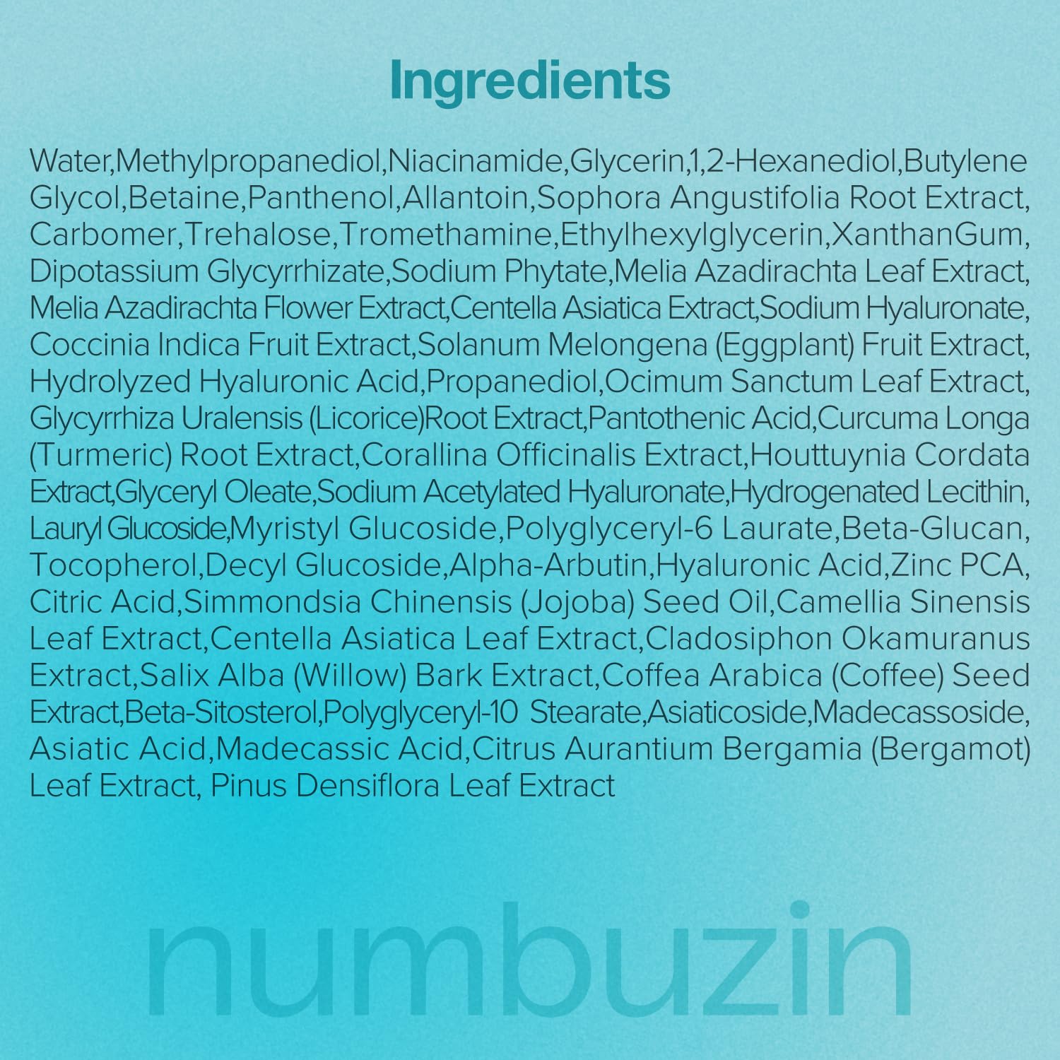 Numbuzin No.1 sheet mask after-use glow photo.
