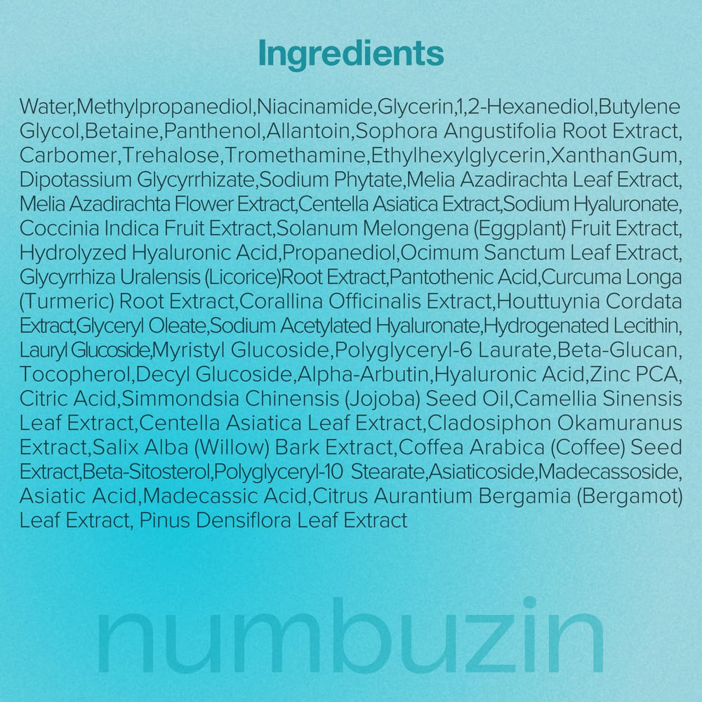 Numbuzin No.1 sheet mask after-use glow photo.