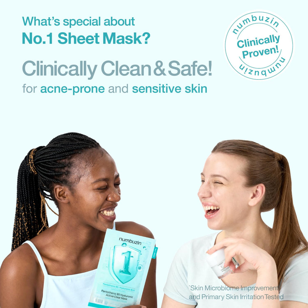 Numbuzin No.1 sheet mask essence pour highlights immediate soothing and hydration.