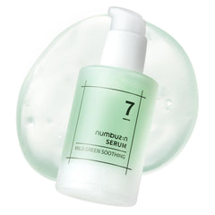 numbuzin No.7 serum bottle close-up showing calming hydration for sensitive skin