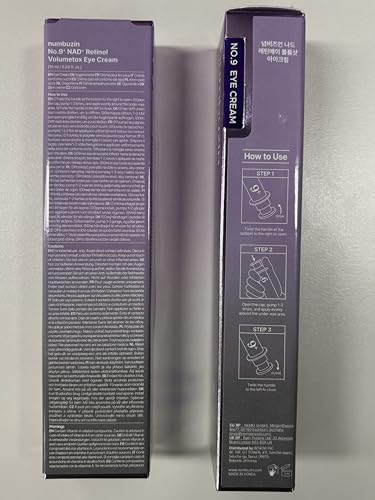 Numbuzin No.9 NAD+ Retinol Eye Cream texture demonstrates fast absorption for seamless makeup.