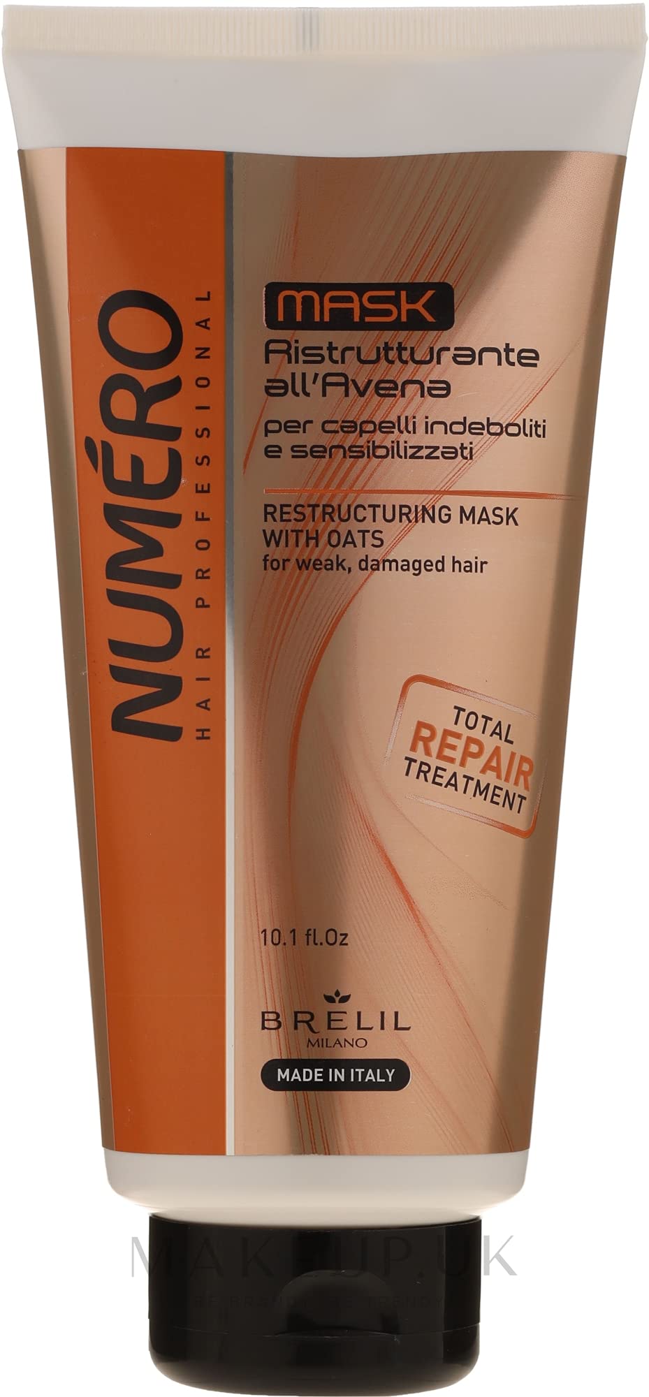 Numero Oat Extract Cream Mask applied to wet hair for elasticity