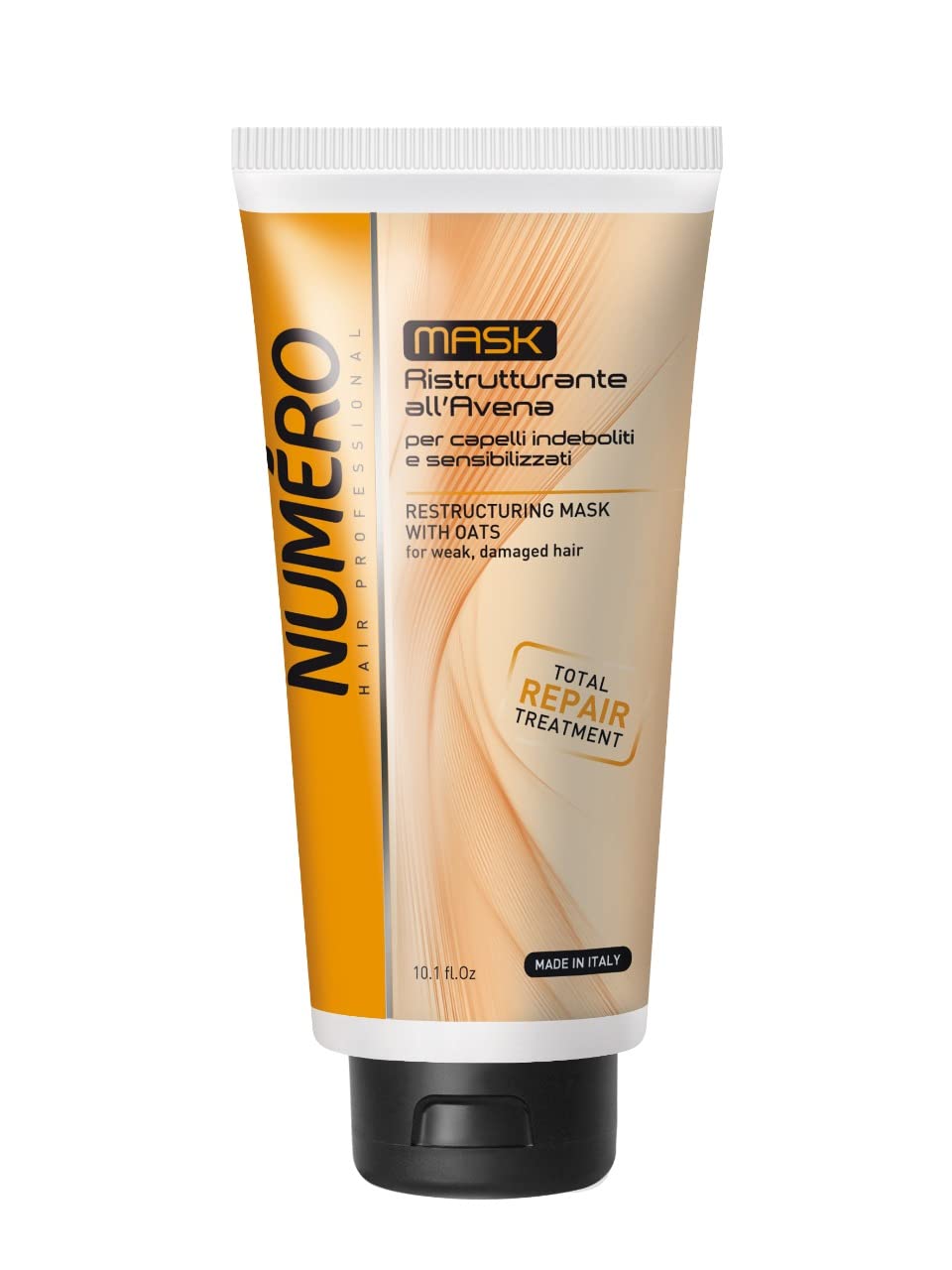 Packaging close-up of Numero Oat Mask with oat extract