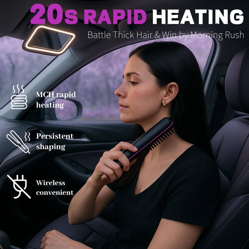 NUMOYA Go Brush Pro heats to 365°F in seconds for fast styling.