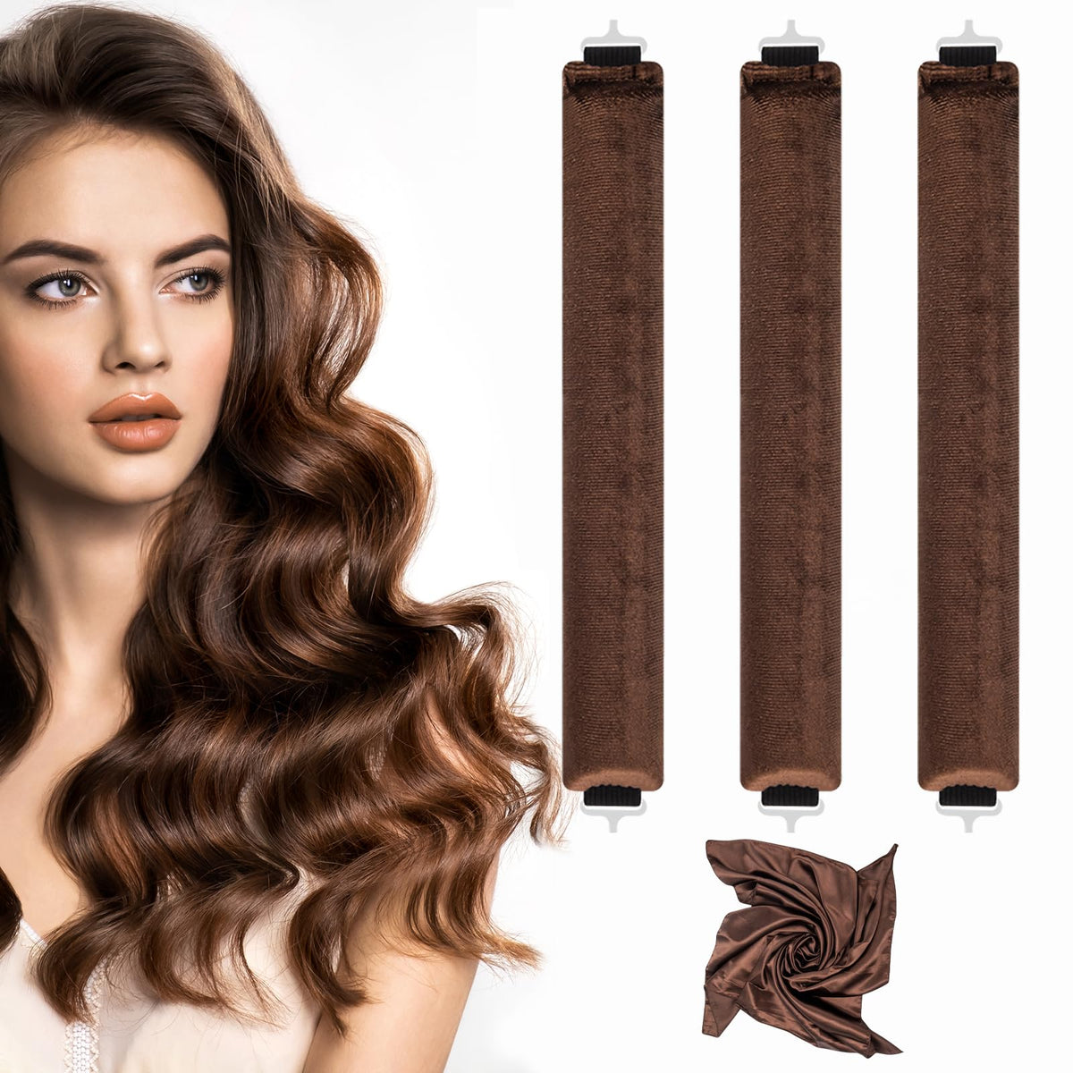 Nunflue heatless curlers pack shown for effortless overnight curls without heat.