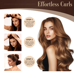 Nunflue silk scarf in use supports secure, heat-free hair shaping overnight.