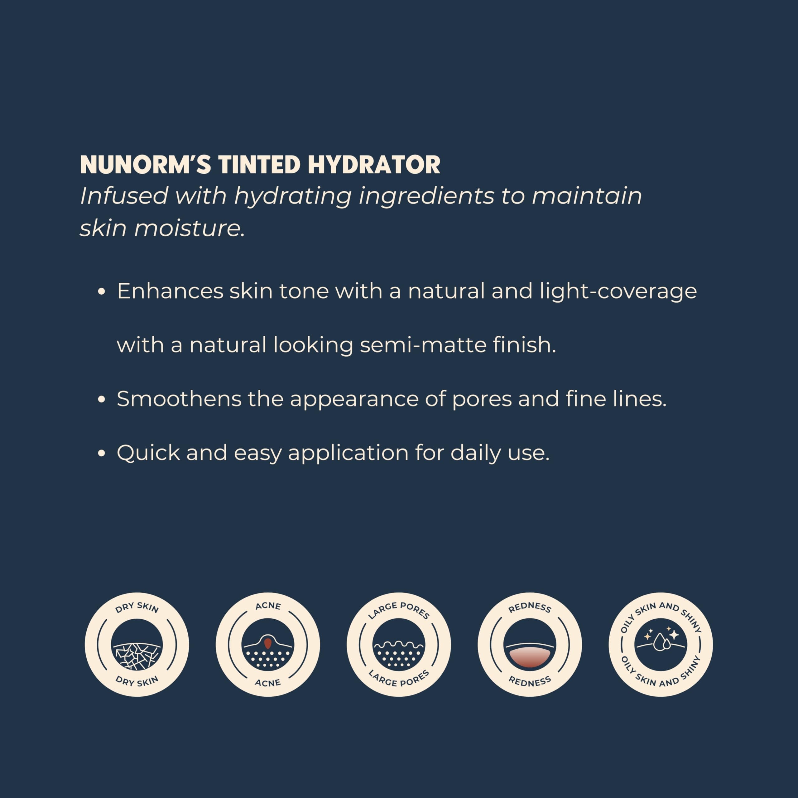 NuNorm bronze-10-shade pump-dispense photo for easy one-step routine.