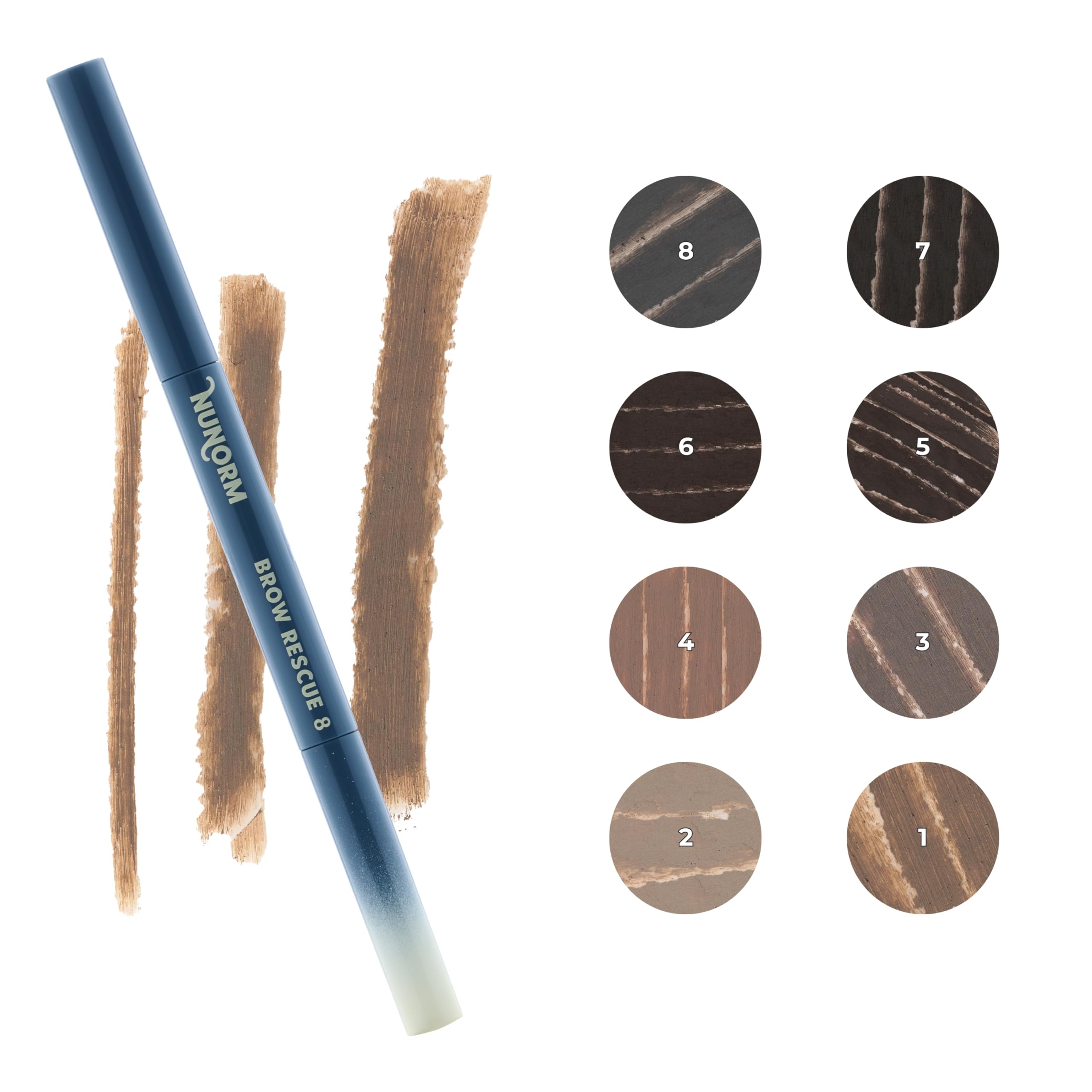 NuNorm Brow Rescue spoolie blend for smooth, seamless grooming