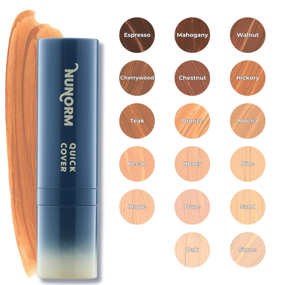 NuNorm concealer under-eye area brightening for refreshed look.