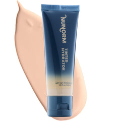NuNorm Men’s tinted moisturizer bottle shows lightweight hydration and even tone.